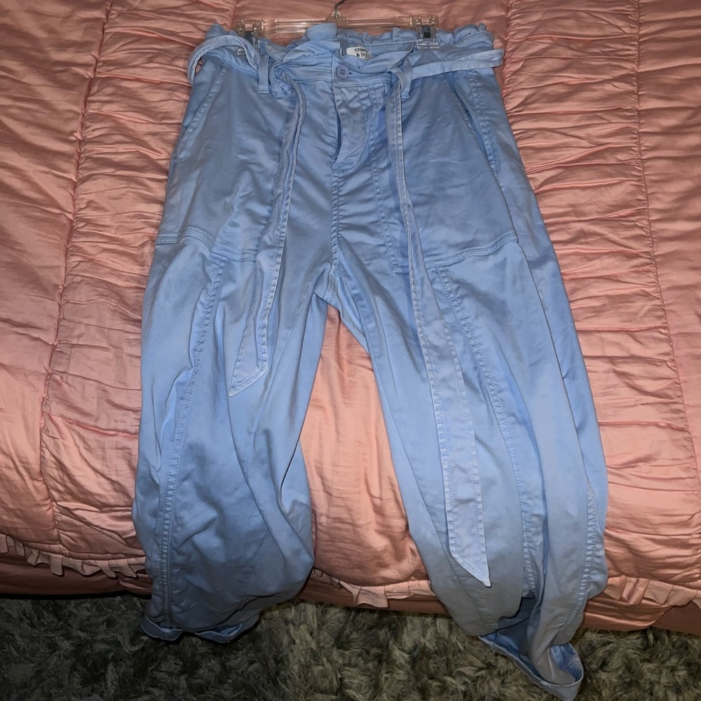 Crown and ivy paperbag blue pants